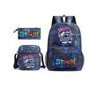 Lilo & Stitch School Bag Backpack Pencil Case Shoulder Bag Three-piece Set _33