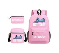 Lilo & Stitch School Bag Backpack Pencil Case Shoulder Bag Three-piece Set _54