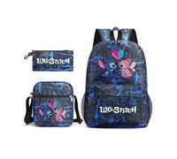 Lilo & Stitch School Bag Backpack Pencil Case Shoulder Bag Three-piece Set _66