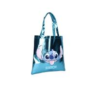 VadoBag Einkaufstasche Disney Lilo und Stitch Metallic Moves - 37 x 36 x 2 cm - Türkis Metallic