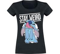 Lilo & Stitch Stay Weird Frauen T-Shirt schwarz L