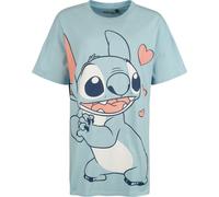 Lilo & Stitch Stitch Love - Oversize Oversize T-Shirt hellblau in S
