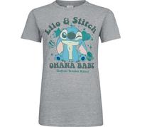 Lilo & Stitch Stitch Ohana Babe T-Shirt grau meliert in S