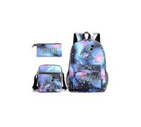 Lilo & Stitch Stitch Rucksack, Umhängetasche, Etui, Schwarz, Schultasche, dreiteiliges Set