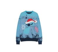 Disney Unisex Lilo Stitch Christmas Jumper-M Sweatshirt, blu, M