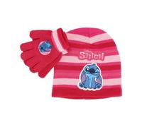 Lilo & Stitch Winter-Set Mütze & Handschuhe für Kinder Rot
