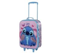 Lilo und Stitch Adorable-Soft 3D Trolley-Koffer, Rosa, 17 x 33 x 52 cm, Kapazität 26 L