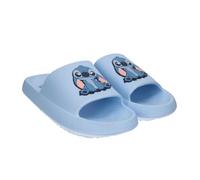Lilo und Stitch Badeschuhe Größe 34 - 41, Jugendliche, Erwachsene, Hellblau, Zehentrenner, Badeschlappen, soft leicht (Hellblau, EU Schuhgrößensystem, Jugendliche, Numerisch (von/bis), M, 38, 39)