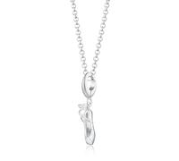 Lily Charmed Halskette mit Ballettschuh-Anhänger, Sterlingsilber, für Damen und Mädchen, entworfen in Großbritannien, Metall