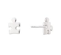 Lily Charmed Ohrstecker aus 925er-Sterlingsilber mit Puzzle-Motiv, Sterling Silber