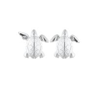Lily Charmed - Schildkröten-Ohrstecker aus 925er Sterlingsilber oder mit 18 Karat vergoldeten Ozean-Ohrringen, Metall
