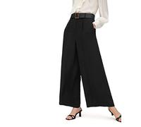 LilySilk Damen Reine Seidenhosen 30 Momme Weitbeinige Lange Hose(SCHWARZ,46)