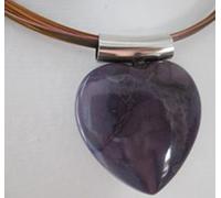 Limari Schmuck Sugilith Halsreif Collier (35-reihig) Herz Silber 925 Magnetschließe