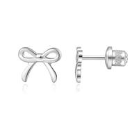Limerencia Medizinische Bogen Titan Ohrstecker, G23 Hypoallergen Gesundheitsstecker Ohrringe mit Schraubverschluss, kleine Nickelfreie Ohrringe für Empfindliche Damen Herren