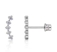 Limerencia Medizinische Titan Ohrringe, G23 Hypoallergen Gesundheitsstecker Ohrstecker mit Schraubverschluss, Nickelfreie Ohrringe für Damen, Mädchen und Kinder (Five Prong Cluster)