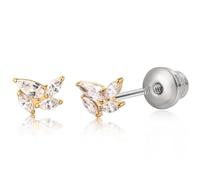 Limerencia Medizinische Titan Ohrringe mit Schraubverschluss, G23 Hypoallergen Gesundheitsstecker Ohrstecker, Nickelfreie Ohrringe für Damen und Mädchen