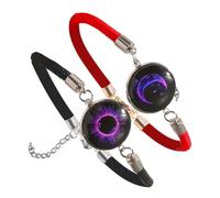 Limtula 1 Paar modische leuchtende Paar-Armbänder aus Leder, verstellbare Armbänder für Damen und Herren, Party-Armbänder, Eine Größe, Wie beschrieben