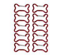 Limtula 10 Stück Knochen Aluminium Schlüsselanhänger Clip, Wander Schlüsselanhänger, Bergsteiger Karabiner für Reisen und Sport, Outdoor Ausrüstungs Clip