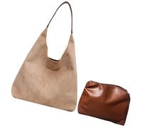 Limtula 2 Stück Trendige Braune Umhängetasche Für Damen Modische Unterarmtasche Büro Handtasche Für Arbeit Bibliothek Und Reisebedarf Modische Büro Handtasche