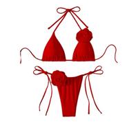 Limtula 3D-Blumen-Badeanzüge für Damen, zweiteilig, geteilt, Bikini-Set, Bademode, rückenfreier Badeanzug