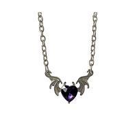 Limtula Anhänger Halsketten, Herz Teufelsflügel Anhänger | Legierungsmaterial, Party Schmuck, Herz Anhänger Halskette für Mädchen, Gothic Liebes Halsketten, Anhänger Choker