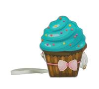 Limtula Cupcake-Tasche für Mädchen, PU-Leder, Umhängetasche, kleine Cupcake-Geldbörse, Handy-Umhängetasche, verstellbarer Schultergurt, blau