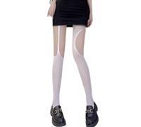 Limtula Durchsichtige Strumpfhose mit Straps Strumpfhose, Rosenblüten Muster, Seite, kreuz und quer, ausgehöhlte Oberschenkelstrümpfe, Party Strümpfe