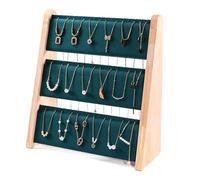 Limtula Effizienter Schmuck-Organizer aus Holz, praktischer 3-stöckiger Halskettenständer aus Holz für Schmuckorganisation, Schmuckständer