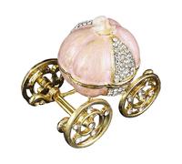 Limtula Elegante Mit Diamanten Verzierte Kürbiskutschen Schmuckschatulle Aus Metall Zur Aufbewahrung Und Präsentation Von Halsketten Ringen Ohrringen Mit Diamanten Besetzte Luxuriöse Schmuckschatulle