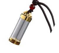 Limtula Engravable Cremation Necklace for Ashes Storage Stainless Steel Memorial Pendant with Removable Urn Chamber Gift DIY Symbol Necklace for Hair or Sand