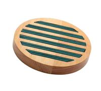 Limtula Handgefertigte runde Schmuckorganisatoren aus Holz, Dark green