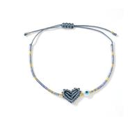 Limtula Handgefertigtes Evil ' s Eye Armband mit Herzgeflecht Design, bunten Perlendetails, Leichter Schmuck Armreif für Frauen Evil ' s Eye Perlenarmband