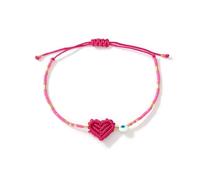 Limtula Handgefertigtes Evil ' s Eye Armband mit Herzgeflecht Design, bunten Perlendetails, Leichter Schmuck Armreif für Frauen Evil ' s Eye Perlenarmband