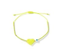 Limtula Handgefertigtes Evil ' s Eye Armband mit Herzgeflecht Design, bunten Perlendetails, Leichter Schmuck Armreif für Frauen Evil ' s Eye Perlenarmband