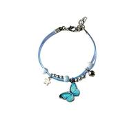 Limtula Handgewebtes Seil Armband Fußkettchen mit bunten Legierungs Schmetterlingsperlen für Frauen, Mädchen, Geburtstagsfeiern, trendiger Modeschmuck