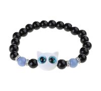 Limtula Niedliches Perlenarmband, leuchtende Katzenarmbänder, Kunstharz, Handkette, Handwerkskunst, bequeme Passform, Schmuck, Geschenk für Frauen, Charm Armband