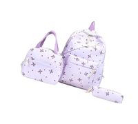 Limtula Passende Rucksackkollektion für Unterrichtstage, Purple | Dot Print Campus Tragetasche mit Stauraum vorne, Federmäppchen, täglicher Gebrauch