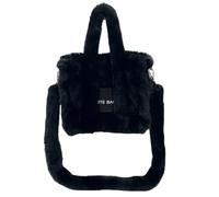 Limtula Plüsch Top Handtasche, Damen Umhängetasche, Black