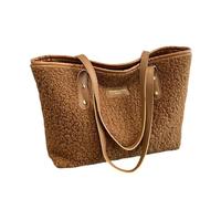 Limtula Plüsch Umhängetasche mit geräumigem, Brown