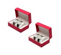 Limtula Uhrenvitrine Hochwertiges 2-teiliges Set Aus PU Leder Elegantes Design Für Die Und Schmuckkollektion Box Aus PU Leder