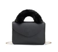 Limtula Umhängetasche mit Plüschstruktur und Kettenriemen | Modische und leichte Handtasche, elegante und tragbare Geldbörse mit Kette, schicke und kompakte Umhängetasche