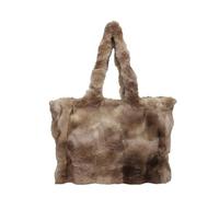 Limtula Unterarmtasche für Damen, weiche Plüsch Handtasche, Coffee