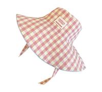 Limtula Wendbarer karierter Fischerhut mit breiter Krempe, Sonnenhut aus Baumwolle für Damen, Strand, Outdoor, Mode, Unisex Fischerhut