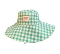 Limtula Wendbarer karierter Fischerhut mit breiter Krempe, Sonnenhut aus Baumwolle für Damen, Strand, Outdoor, Mode, Unisex Fischerhut