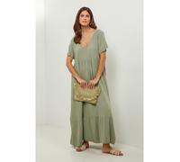 Lin Passion Leinen-Kleid in Grün - Größe 34/36 | Damen Kleider