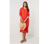 Lin Passion Leinen-Kleid in Orange - Größe 40/42 | Damen Kleider