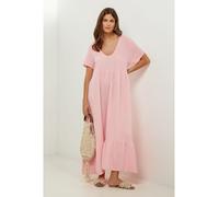 Lin Passion Leinen-Kleid in Rosa - Größe 40/42 | Damen Kleider