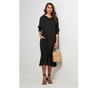 Lin Passion Leinen-Kleid in Schwarz - Größe 34/36 | Damen Kleider