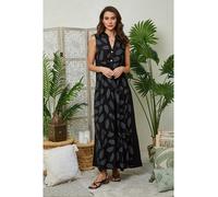 Lin Passion Leinen-Kleid in Schwarz - Größe 36/38 | Damen Kleider