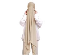 Lina & Lily Chiffon Instant Hijab mit Jersey Unterkappe, Damen Kopftuch Set mit Bindeband (Beige)